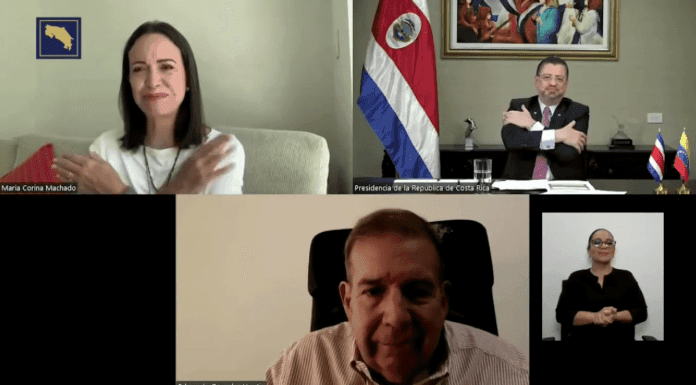 María Corina Machado le pide a Rodrigo Chaves alzar la voz por los derechos humanos