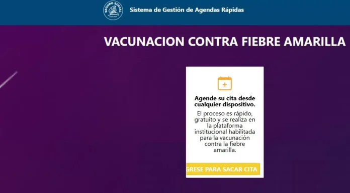 Caja habilita sitio web para reservar cita para ponerse vacuna contra fiebre amarilla